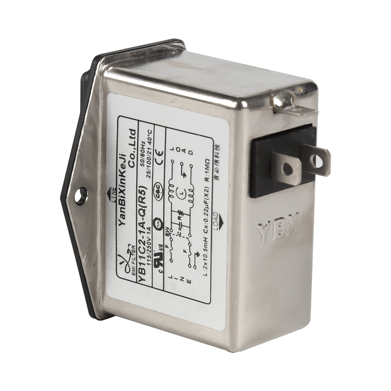 Peralatan Medis Double Fuse Emi Power Filter High Efficiency IEC Inlet Power Line Filter
