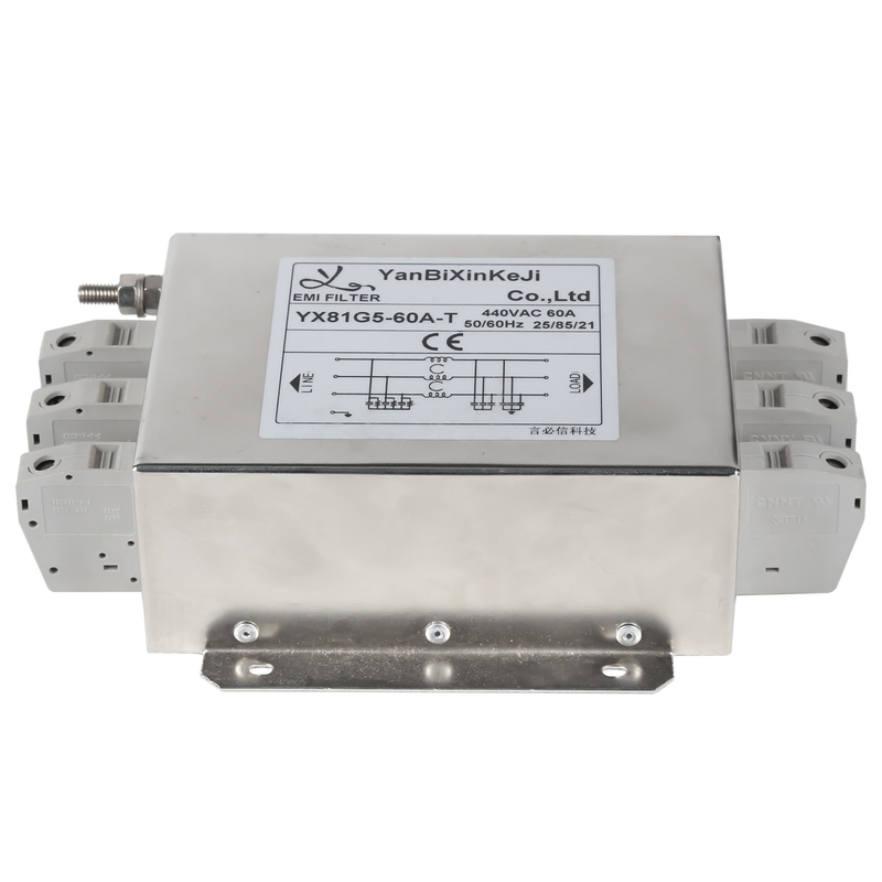 Blok Terminal Filter RFI Filter Tiga Fase Tiga Kawat EMI Filter 380V/440V