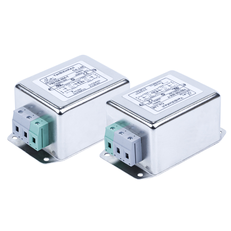 20A Terminal Block Power Line Filter Enhanced Single Phase Filter Untuk Peralatan Fitness