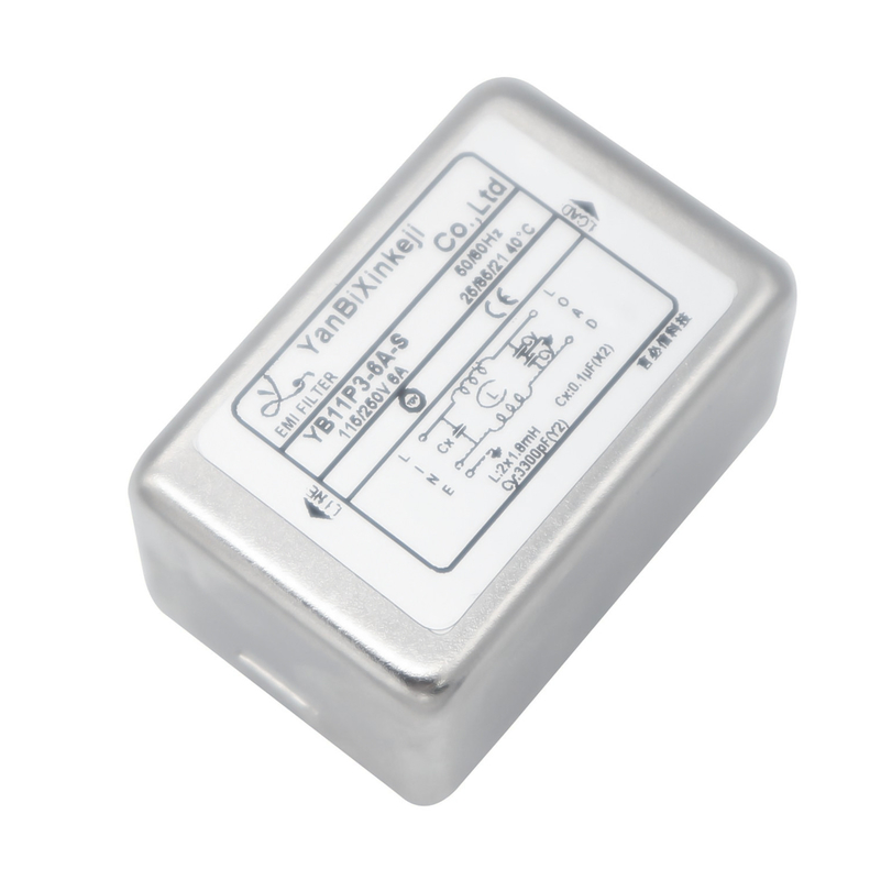 1A 3A 6A PCB Filter Emi Khusus Filter Saluran Listrik Arus Rendah Untuk Papan PC