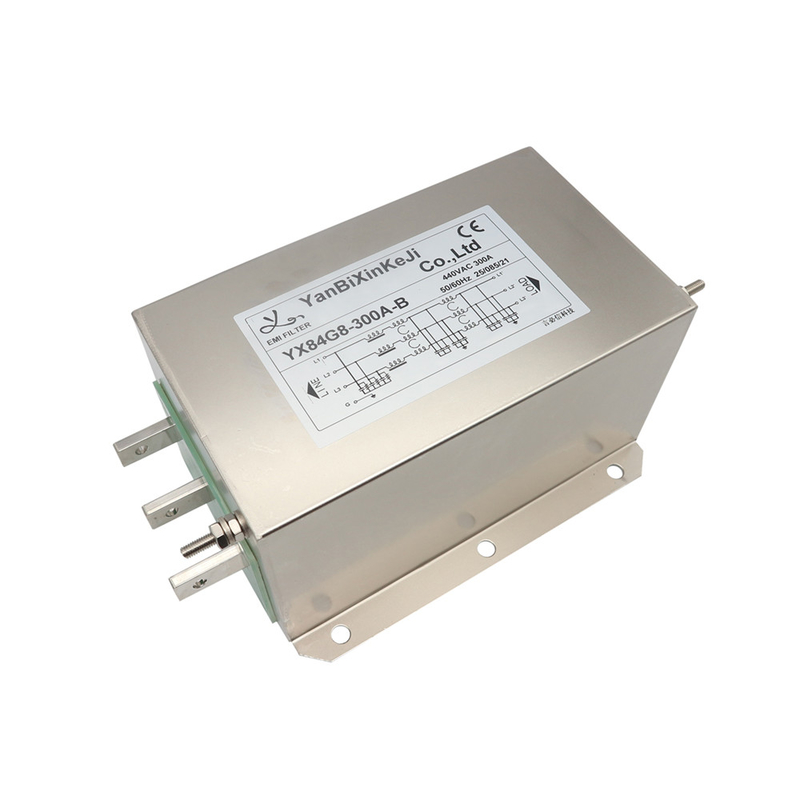 Filter Tiga Fase Tiga Kawat Arus Tinggi 300A Filter RFI Tegangan Tinggi 440V