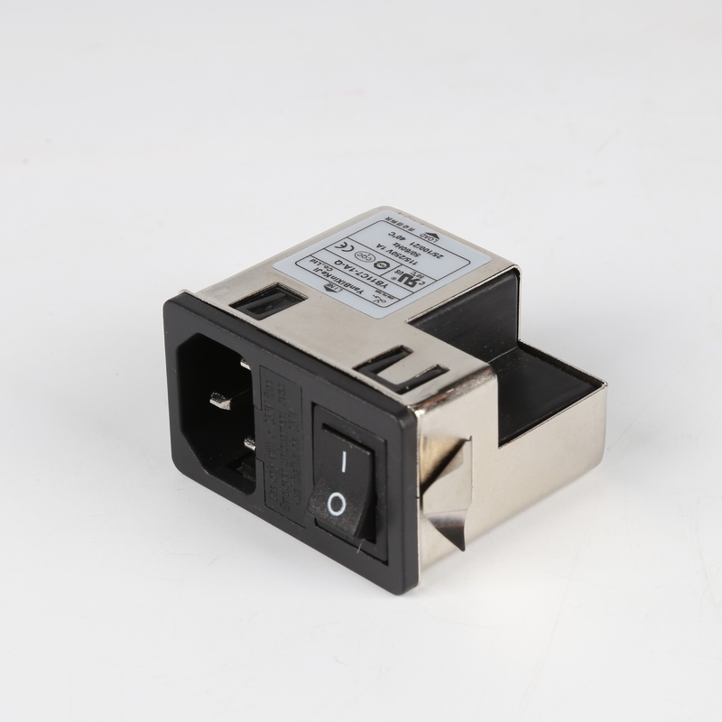 Filter EMI Soket Tipe Khusus Dengan Sekering Dan Sakelar Filter Modul Entri Daya 1A~10A