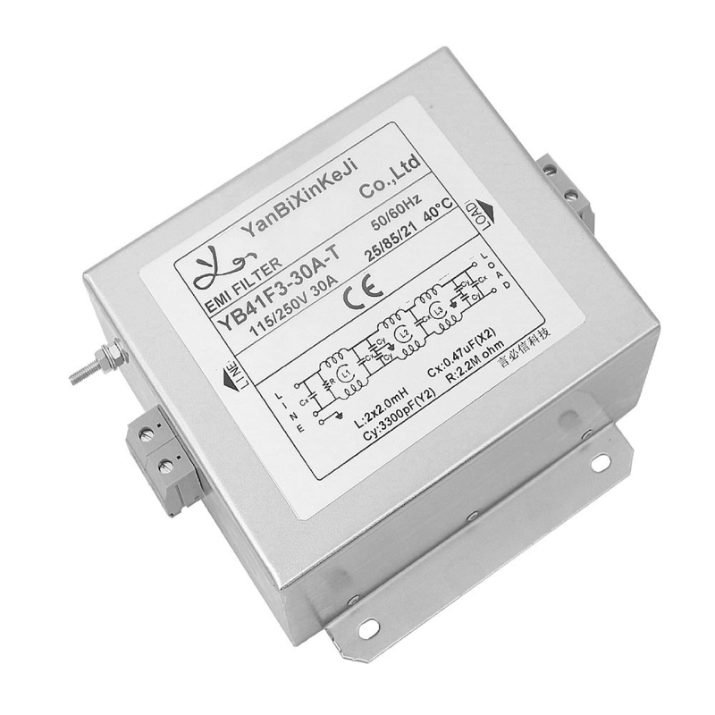 Kinerja yang sangat baik 20A-200A EMI Filter Noise Khusus dirancang untuk 50/60HZ Inverter