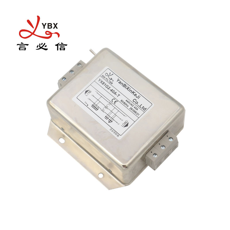 EMI Suppression Filter Filter RFI Tiga Fase 440V 10~50A Untuk Sistem Energi Angin