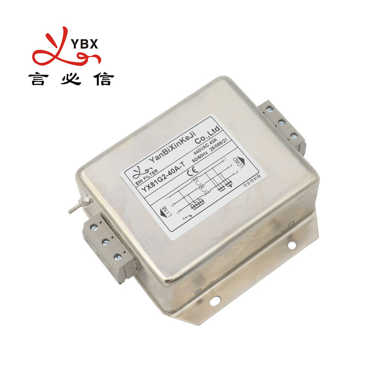 EMI Suppression Filter Filter RFI Tiga Fase 440V 10~50A Untuk Sistem Energi Angin