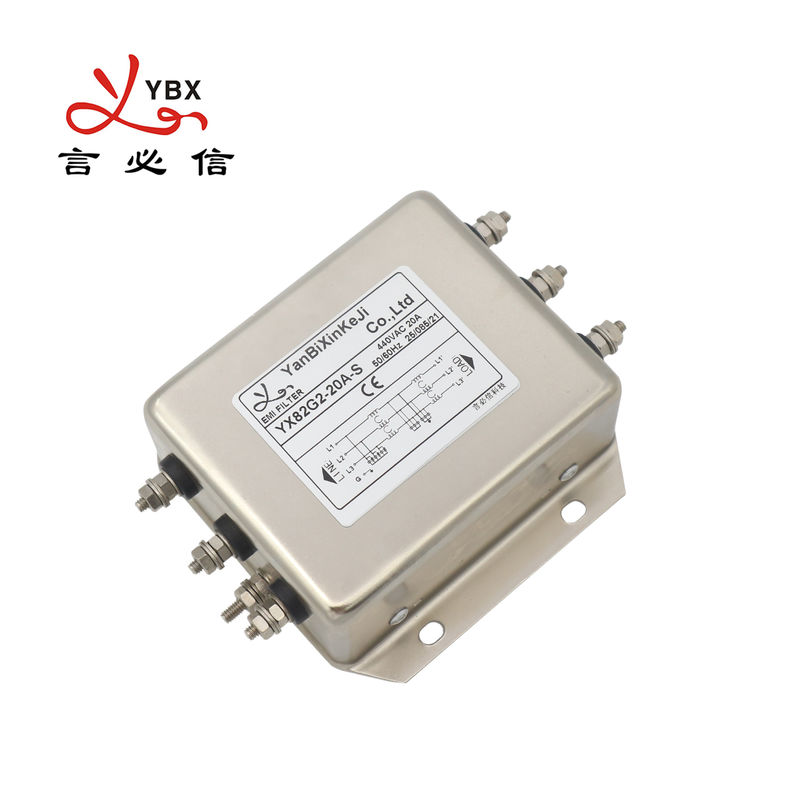 Filter EMI Inverter Pasif 20A Filter Daya EMC Untuk Motor Servo