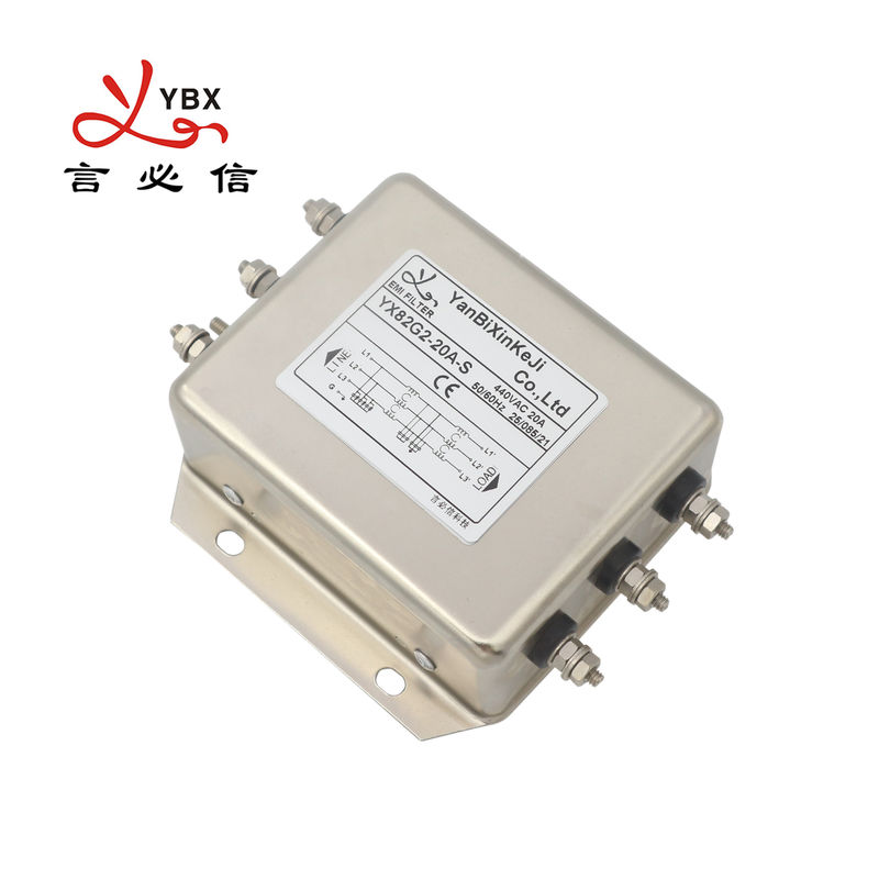 Filter EMI Inverter Pasif 20A Filter Daya EMC Untuk Motor Servo