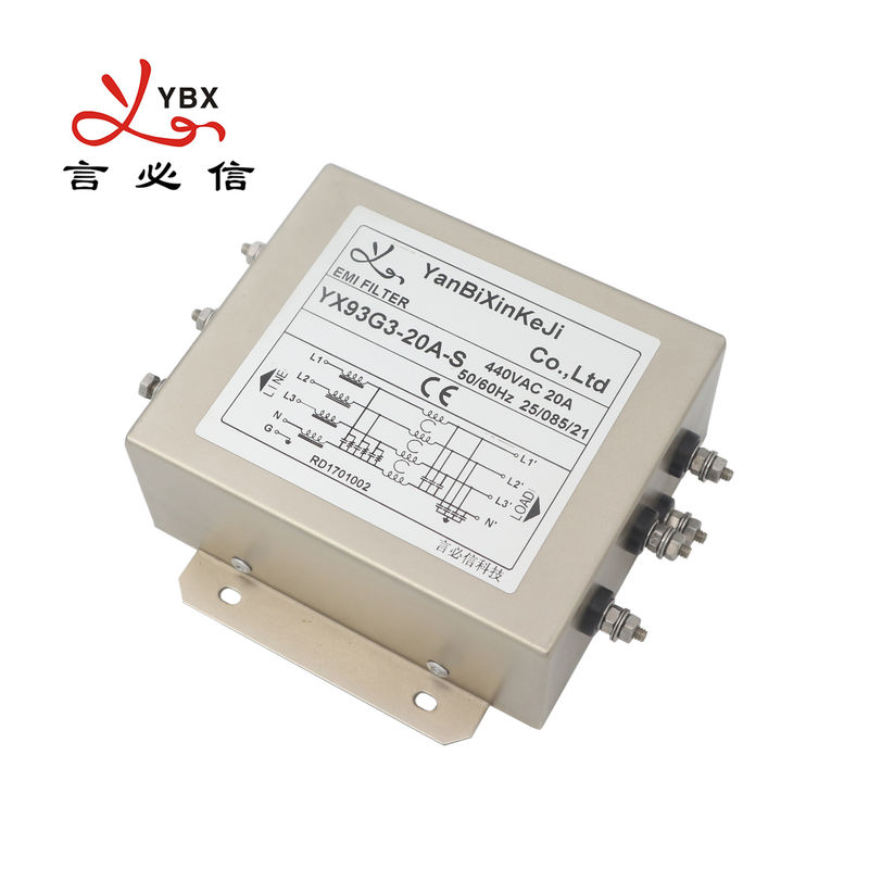 YX93G3 20A 3 Fase Filter EMI Filter Daya EMI Untuk VFD
